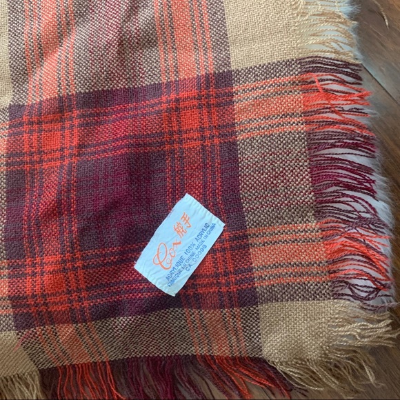 Autumn Leaves Vintage Wool Knit Scarf - Picture 9 of 9